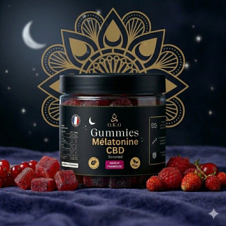 Gummies CBD + Mélatonine OKO | Saveur Framboise